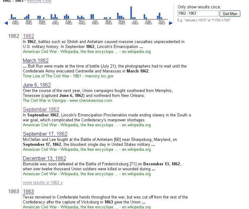 Google Time Line Feature
