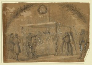 Alfred Waud Sketch of Camp Wedding