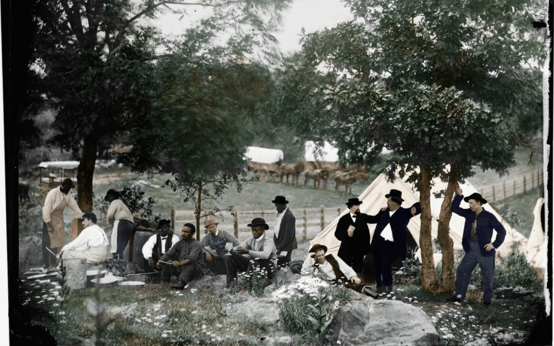 Colorization of the Camp of Captain John Hoff in Gettysburg