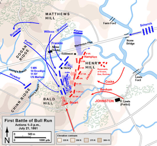 First Bull Run map