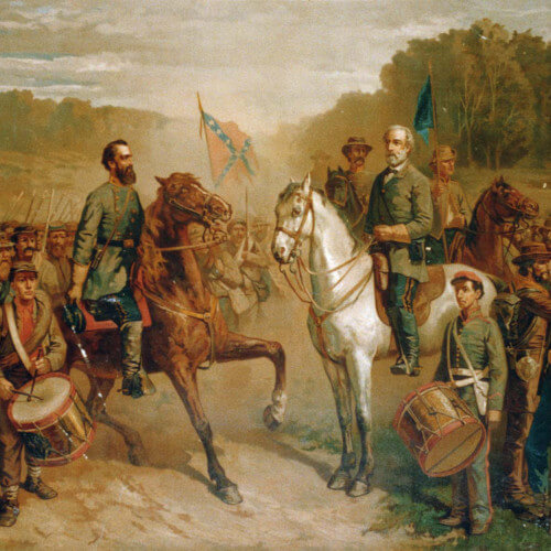 Confederate Generals meeting Stonewall Jackson Robert E May 1863