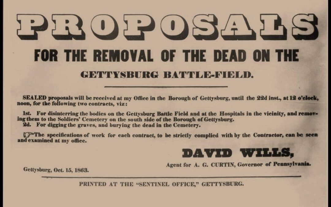 David Wills RFP for the dead at Gettysburg