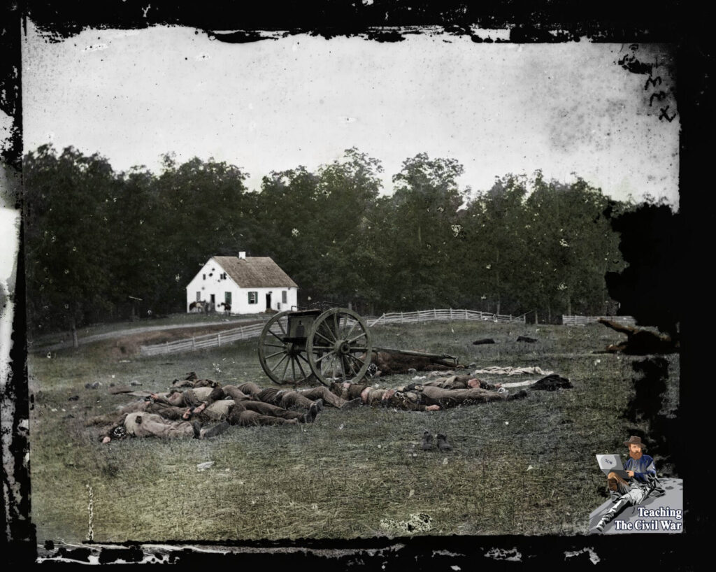 Bodies in front of the Dunker Church