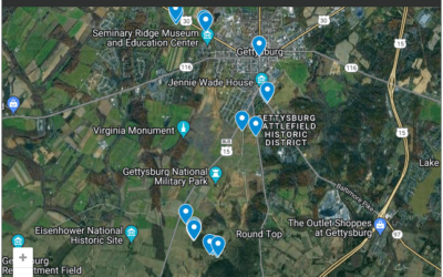 Google Map of Gettysburg Photographs