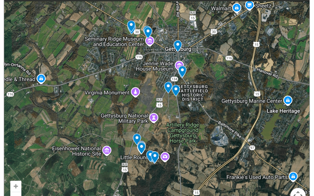 Gettysburg Photograph Locations